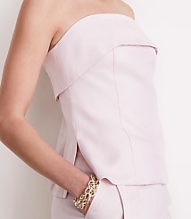 Petite LOFT Versa Pure Spun Foldover Strapless Top carousel Product Image 5