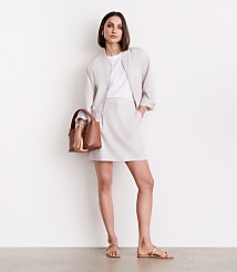 Petite LOFT Versa Pure Spun Mini Pocket Skirt carousel Product Image 1
