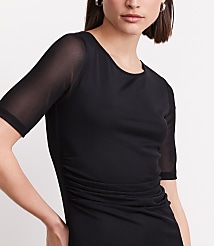 LOFT Versa Stretch Mesh Midi Dress carousel Product Image 4