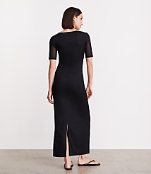 LOFT Versa Stretch Mesh Midi Dress carousel Product Image 3