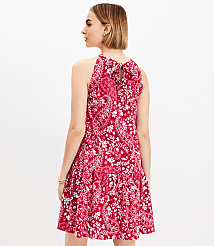 Petite Paisley Flounce Mini Halter Dress carousel Product Image 3