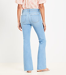 Petite Mid Rise Boot Jeans in Light Wash Indigo carousel Product Image 3