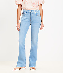 Petite Mid Rise Boot Jeans in Light Wash Indigo carousel Product Image 2