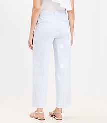 Palmer Wide Leg Crop Pants in Textured Stripe carousel Product Image 3