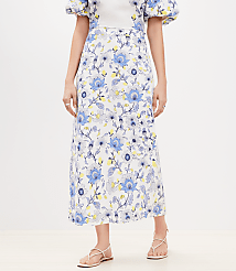 Garden Linen Blend Midi Skirt carousel Product Image 2