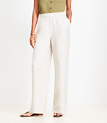 Tall Pull On Straight Pants in Linen Blend carousel Product Image 2