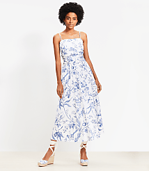 Bird Toile Strappy Midi Pocket Dress carousel Product Image 1