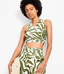 LOFT Beach Sunny Linen Blend Tie Front Top carousel Product Image 1