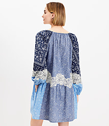 Petite Lace Paisley Tie Mini Pocket Dress carousel Product Image 3