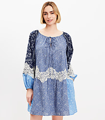 Tall Lace Paisley Tie Mini Pocket Dress carousel Product Image 2