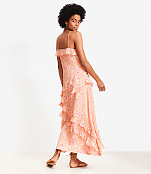 Floral Ruffle Strappy Maxi Dress carousel Product Image 3