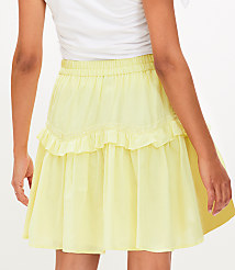 Petite Lace Trim Ruffle Mini Skirt carousel Product Image 3