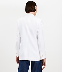 Petite Oversized Linen Cotton Modern Blazer carousel Product Image 3