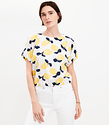 Lemon Bubble Hem Top carousel Product Image 1