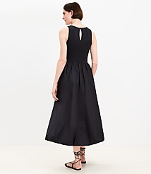 Poplin Bubble Mixed Media Midi Dress carousel Product Image 3