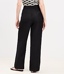 Pull On Straight Pants in Linen Blend carousel Product Image 3
