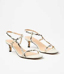 Skinny Strap Kitten Heel Sandals carousel Product Image 1