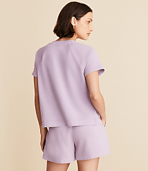 Lou & Grey Garment Dyed Terrysoft Split Neck Tee carousel Product Image 3