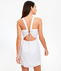 Linen Cutout Back Mini Pocket Dress carousel Product Image 2