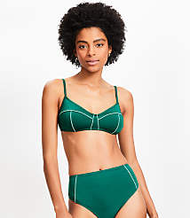 LOFT Beach Zig Zag Stitch High Waist Bikini Bottom carousel Product Image 1