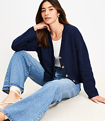 Ribbed Wide Sleeve V-Neck Cardigan carousel Product Image 2