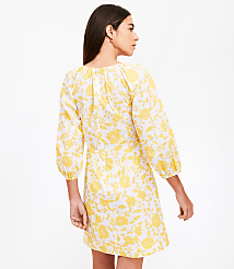 Floral Poplin Shirred Mini Dress carousel Product Image 2