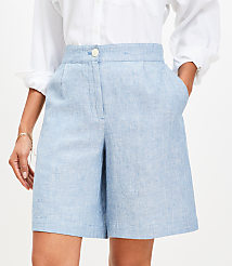 Bermuda Shorts in Linen carousel Product Image 2