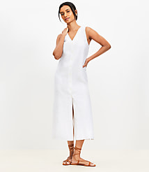 Linen Vest Midi Dress carousel Product Image 3