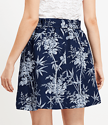 Petite Palm Belted Linen Blend Mini Pocket Skirt carousel Product Image 3
