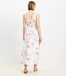 Floral Poplin Smocked Maxi Pocket Dress carousel Product Image 3
