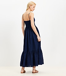 Eyelet Flounce Strappy Maxi Dress carousel Product Image 3