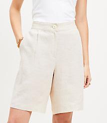 Bermuda Shorts in Linen carousel Product Image 2