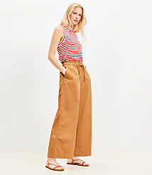Breezy Wide Leg Ankle Pants in Twill carousel Product Image 1