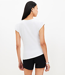 Petite Shirred Tee carousel Product Image 3