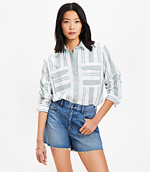 Striped Poplin Utility Everyday Shirt carousel Product Image 2