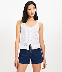 Crochet Button Sweater Tank Top carousel Product Image 2