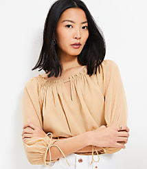 Tie Cuff Off The Shoulder Blouse carousel Product Image 1