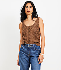 Crochet Button Sweater Tank Top carousel Product Image 1