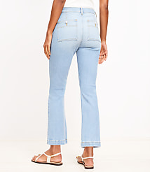 Tall Patch Pocket Kick Crop Jeans in Bright Vintage Wash carousel Product Image 3