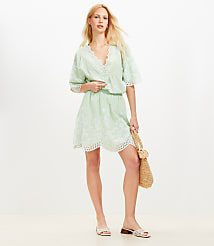 Petite Floral Eyelet Mini Skirt carousel Product Image 1