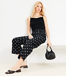 Palmer Wide Leg Crop Pants in Dotted Twill carousel Product Image 1