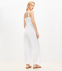 Linen Cotton Strappy Jumpsuit carousel Product Image 3