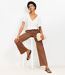 Lace Trim V-Neck Blouse carousel Product Image 2