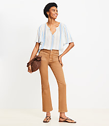 Patch Pocket Kick Crop Jeans carousel Product Image 1