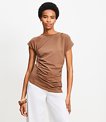 Petite Shirred Tee carousel Product Image 1