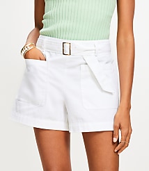 Belted Patch Pocket Shorts carousel Product Image 2