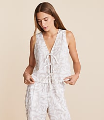 Lou & Grey Jungle Linen Cotton Tie Vest carousel Product Image 2