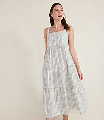 Haven Well Within Organic Cotton Poplin Striped Midi Dress carousel Product Image 1