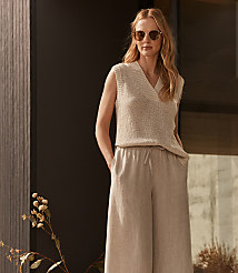 Haven Well Within Organic Cotton Linen Tape Yarn Sweater Vest carousel Product Image 3