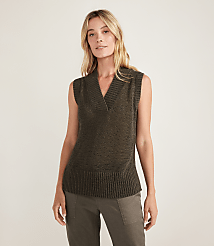 Haven Well Within Organic Cotton Linen Tape Yarn Sweater Vest carousel Product Image 1